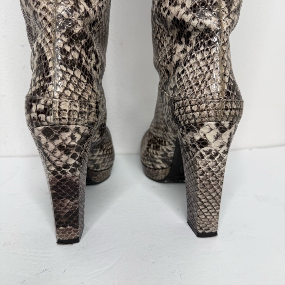 Stuart Weitzman Python Snake Embossed Leather Hee… - image 9